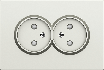 Donel S08 шампань накладка для розетки 2-й без заземления, со шторками 16A 250 В~,серия DB