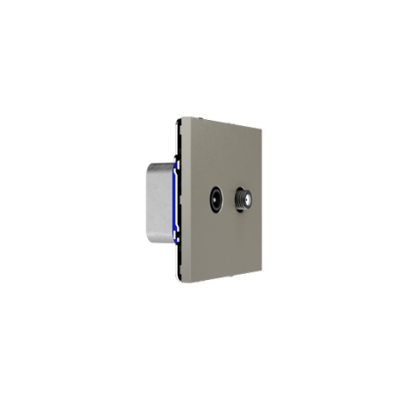 Розетка телевизионная встраиваемая Voltum S70 оконечная TV+SAT, (шелк)