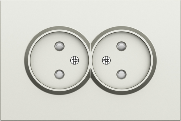 Donel S08 шампань накладка для розетки 2-й без заземления, со шторками 16A 250 В~,серия DB