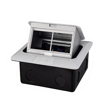 Выдвижной горизонтальный модуль RocketSocket в пол для розеток Livolo 2 поста, белый