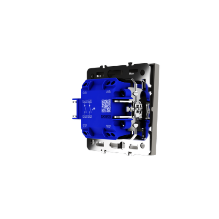 Выключатель встраиваемый Voltum S70 двухклавишный с подсветкой 10А, (кашемир)