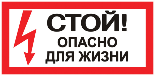 Наклейка "Стой! Опасно для жизни" (100х200мм) PROxima EKF Наклейка "Стой! Опасно для жизни" (100х200мм) PROxima EKF