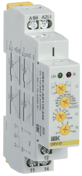 Реле контроля напряжения ORV 1 фаза 110-240В AC/DC IEK
