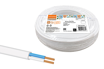 Провод ПУГСП 2х4 (5м), белый Народный