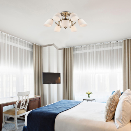 Потолочная люстра 8*E27 60Вт античная бронза IP20 Ariele (22010/6+2 античная бронза) Eurosvet