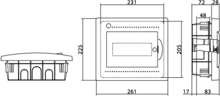 ЩРв-П-8, IP41, белый, с усиленным клеммным блоком 1х87308 DKC