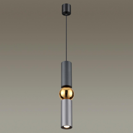 Подвес GU10 1*5W SAKRA серый/золото ODEON LIGHT