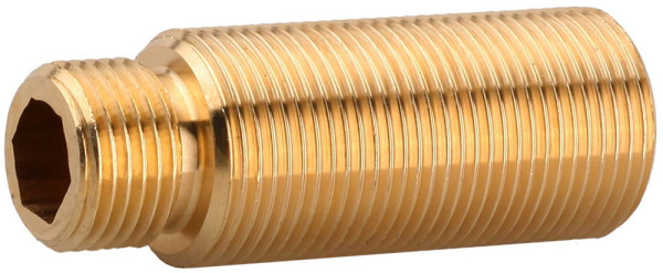 Муфта "ШиреФит" соединит. проходная "внешн. резьба-внешн/внутр. резьба" с накидн. гайками, 1/2"- 3/4" / 1/2", 51 мм ЗУБР