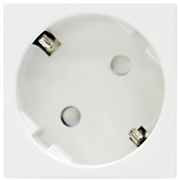 Donel Розетка 2К+З нем.ст., 45 гр., с з/ш, бел. (45х45мм), серия (тип) DF6