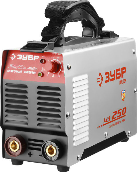 Инвертор сварочный, ЗАС-М3-250, М3, 250А, MMA, IGBT, Горячий старт, ПВ-25%, 220В (мин 160В) ЗУБР