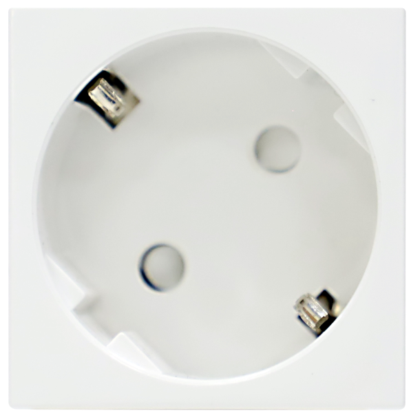 Donel Розетка 2К+З нем.ст., 45 гр., с з/ш, бел. (45х45мм), серия (тип) DF6