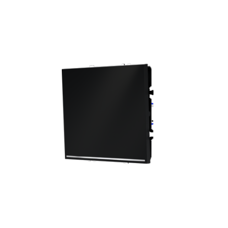 Выключатель встраиваемый Voltum S70 одноклавишный с подсветкой 10А, (черный матовый)