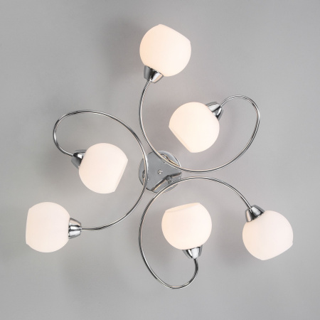 Потолочная люстра с плафонами 6*E27 40Вт хром IP20 (30136/6 хром) Eurosvet