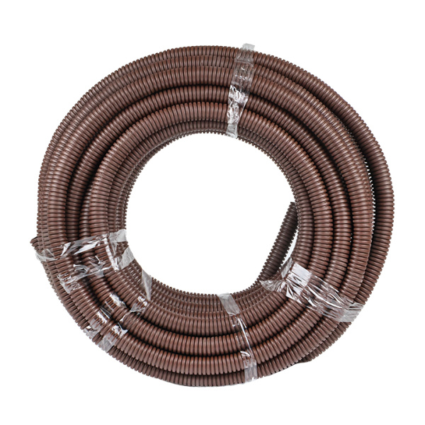 Труба гофр, ПВХ с протяжкой d25 мм (25 м) темное дерево EKF-Plast Труба гофр, ПВХ с протяжкой d25 мм (25 м) темное дерево EKF-Plast