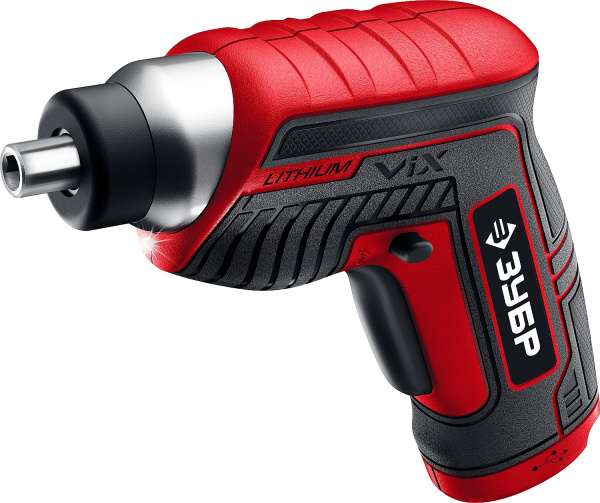 ViX отвертка аккумуляторная 3.6 В, в коробке с 10 битами ЗУБР