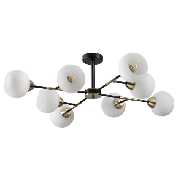 Люстра Потолочная E27 8*40W 220V ROWAN черный,бронза LUMION