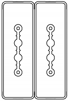 Секция прямая шинопровод 3+3 точек отвода L=3000мм Cu 2P+2P 25A DKC