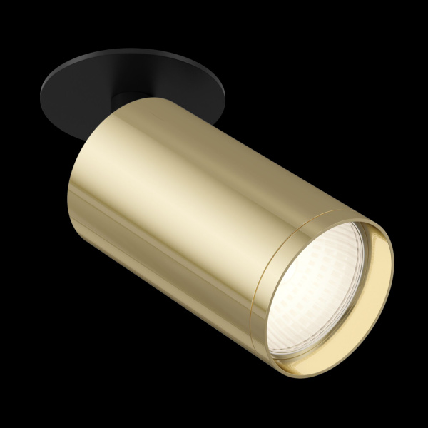Встраиваемый светильник 1*GU10 10Вт Черный с Золотом IP20 FOCUS S C049CL-1BG Technical