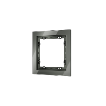 Рамка стеклянная Voltum S70 на 1 пост, (титан, стекло)