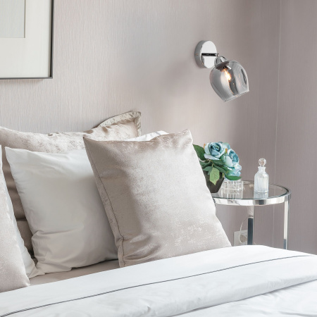 Бра со стеклянным плафоном 1*E27 40Вт хром IP20 Marci (30164/1 хром) Eurosvet