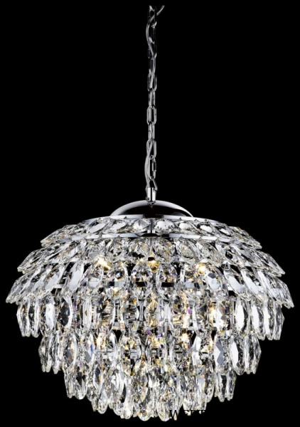 Люстра подвесная Хром/Прозрачный E14 11*40Вт WE313.11.103 WERTMARK