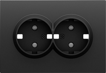 Donel S08 черный графит накладка для розетки 2-й с заземлением, со шторками 16A 250 В~,серия DB