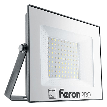 Светодиодный прожектор Feron.PRO LL-1000 IP65 100W 6400K черный