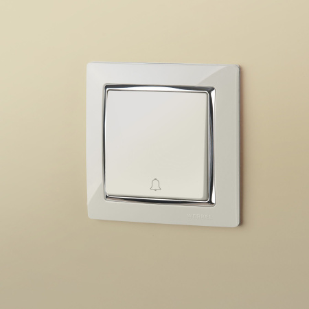 Snabb Рамка горизонтальная 1 пост . слоновая кость / хром IP20 Werkel