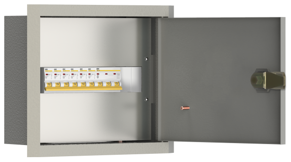 Щиток осветительный УОЩВ утопленный с автоматическими выключателями 3p 1х63А 1p 6х25А IEK