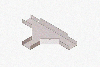 Лоток тройниковый глухой ОТГ 100х50 УТ1,5, оцинкованный лист S1,0