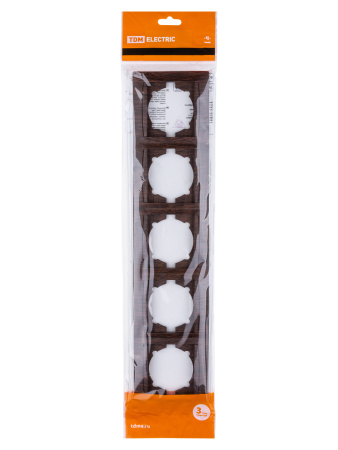 Рамка 5-ти постовая горизонтальная венге "Лама" TDM