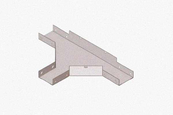 Лоток тройниковый глухой ОТГ 100х50 УТ1,5, оцинкованный лист S1,0