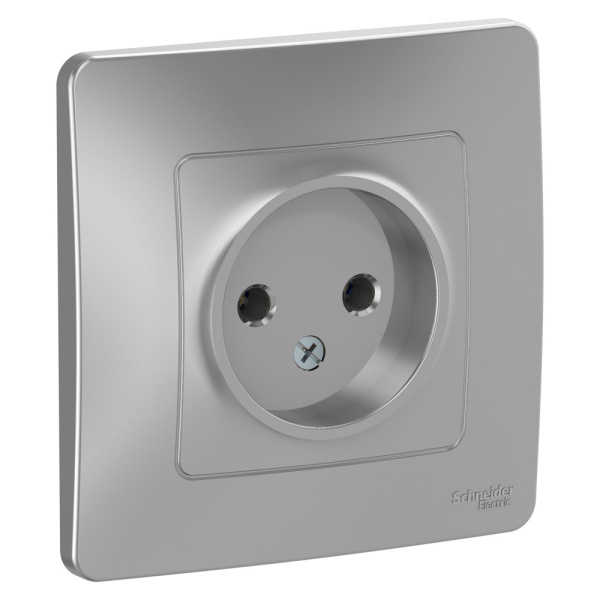 BLANCA Розетка СУ 1 мест. без з/з, без шторок 16А алюминий IP20 Schneider Electric