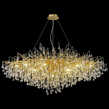 Люстра подвесная Матовое золото/Прозрачный G9 15*40Вт WE189.15.423 WERTMARK