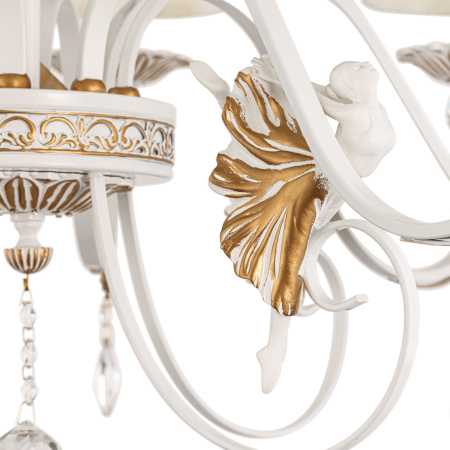 Люстра 8*E14 40Вт Белый с Золотом IP20 Elina ARM222-08-G Maytoni