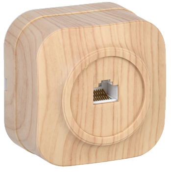 Розетка одноместная ОУ компьютерная РК10-ХС GLORY сосна IEK