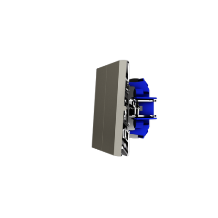 Выключатель встраиваемый Voltum S70 двухклавишный 10А, (шелк)