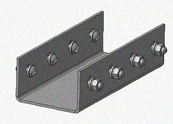 Соединитель стоек СС УТ1,5, горячее цинкование, S2,5
