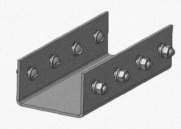 Соединитель стоек СС УТ1,5, горячее цинкование, S2,5