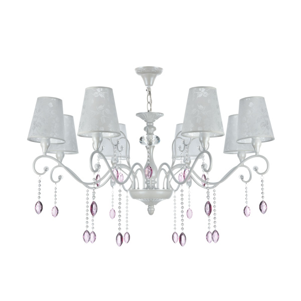 Люстра 8*E14 40Вт Жемчужный белый IP20 Adelaide FR2306-PL-08-W Freya