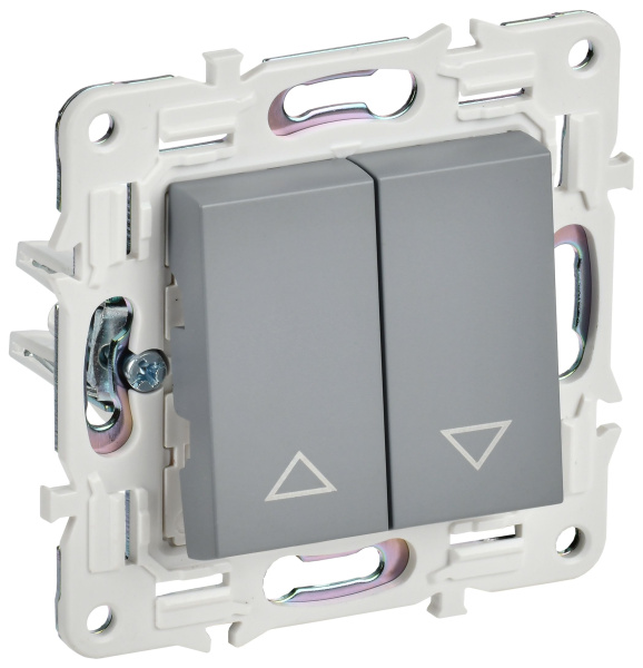 SKANDY Выключатель жалюзи 10А SK-V12Gr серый IEK