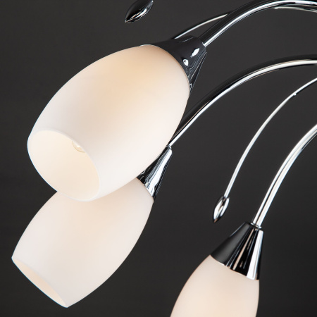 Потолочная люстра с плафонами 9*E14 40Вт хром IP20 Ginevra (22080/9 хром) Eurosvet