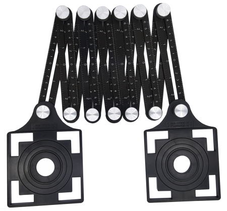 Универсальный шаблон плиточника с угловым фиксатором, 6 колен, 1 трафарет 280401 Trio-Diamond