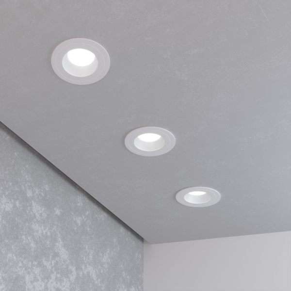 Встраиваемый точечный светильник GU10 серебро/белый IP20 (a053353) Elektrostandard