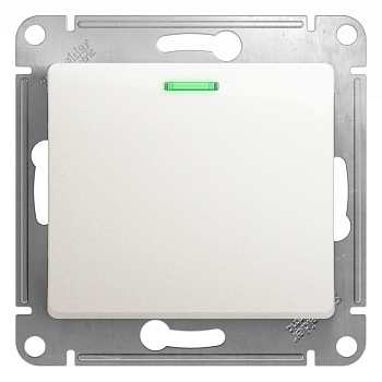 GLOSSA 1-клавишный ВЫКЛЮЧАТЕЛЬ с подсветкой, сх.1а, 10АХ, механизм, ПЕРЛАМУТР Systeme Electric