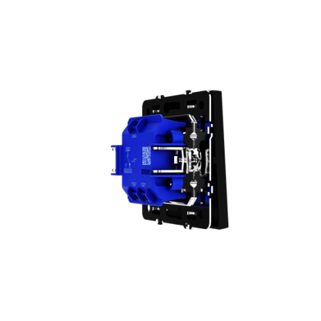 Проходной переключатель встраиваемый Voltum S70 одноклавишный 10А, (черный матовый)