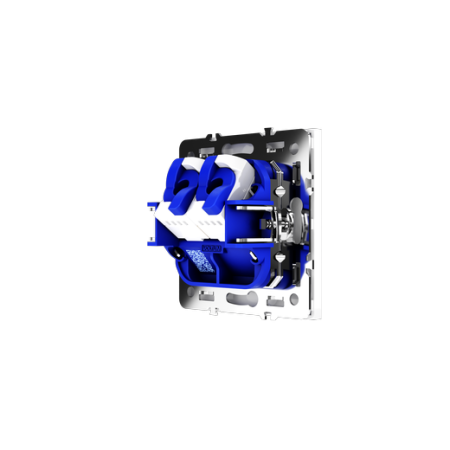 Розетка компьютерная встраиваемая Voltum S70 двойная RJ45+RJ45 КАТ.6, (белый глянцевый)