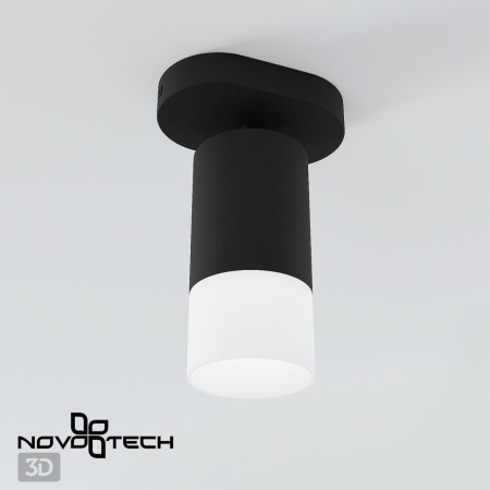Св-к накл.IP20 GU10 9W 235V FLAX черный NOVOTECH