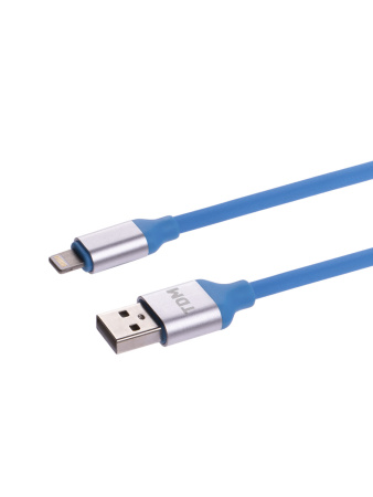 Дата-кабель, ДК 18, USB - Lightning, 1 м, силиконовая оплетка, голубой, TDM Дата-кабель, ДК 18, USB - Lightning, 1 м, силиконовая оплетка, голубой, TDM