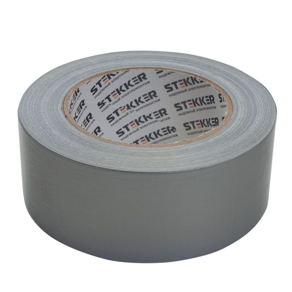 Армированная клейкая лента STEKKER INTP4-02148-40 0,21*48 мм, 40м, на тканевой основе, серый
